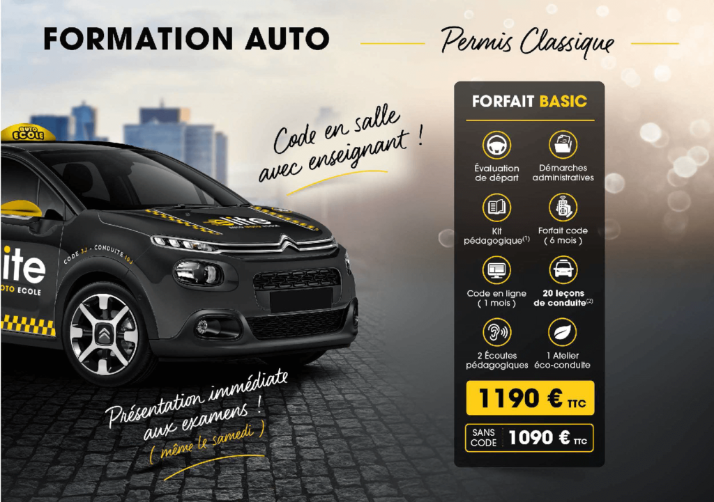 Permis B Traditionnel – Élite Auto-Moto-école